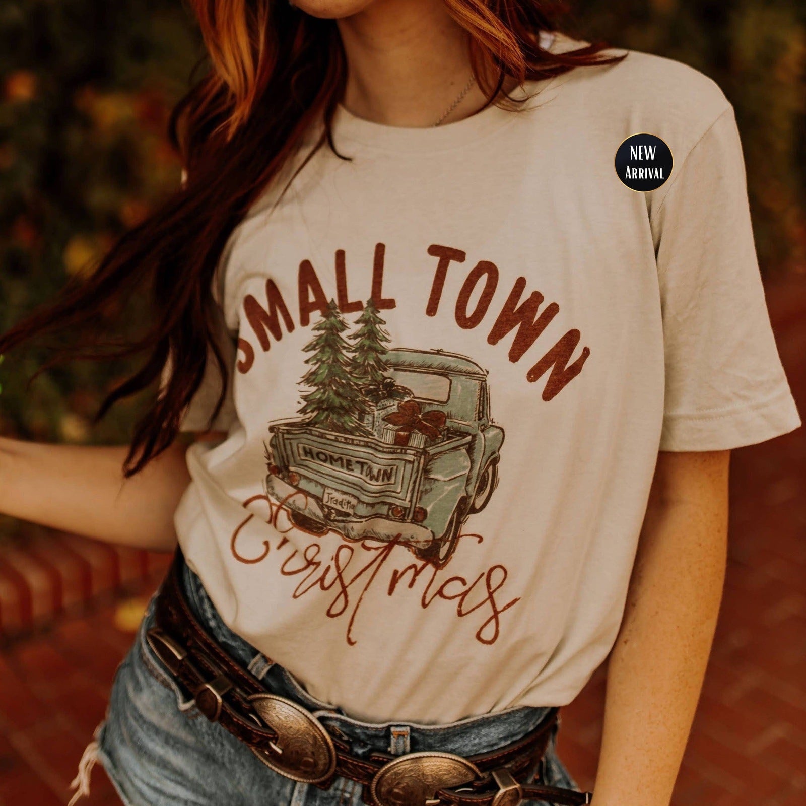 Small Town Christmas Western Graphic Tee